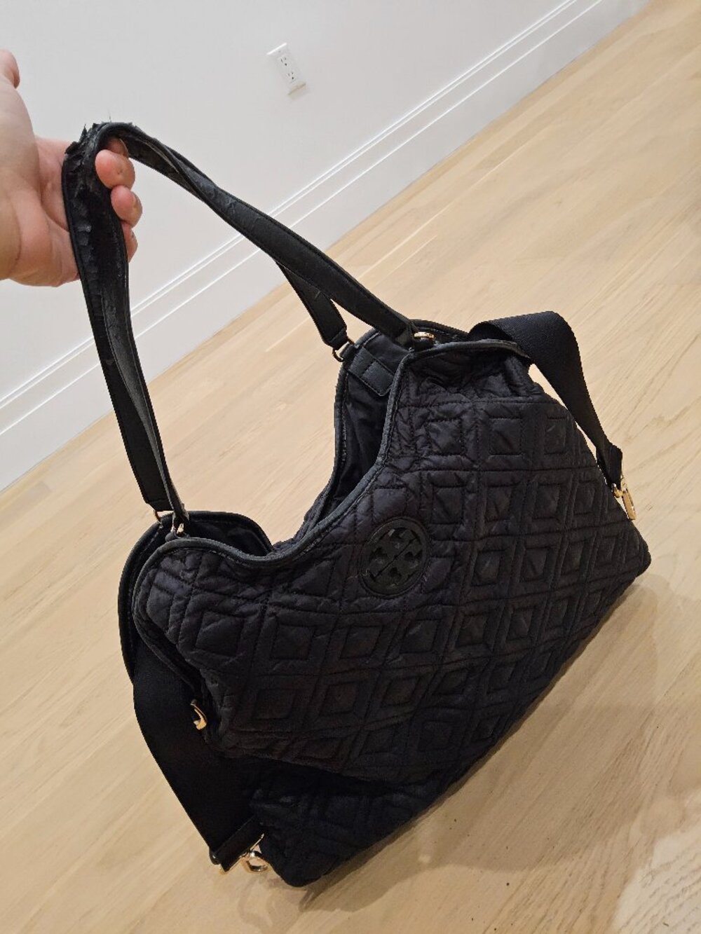 Tory Burch black diaper bag